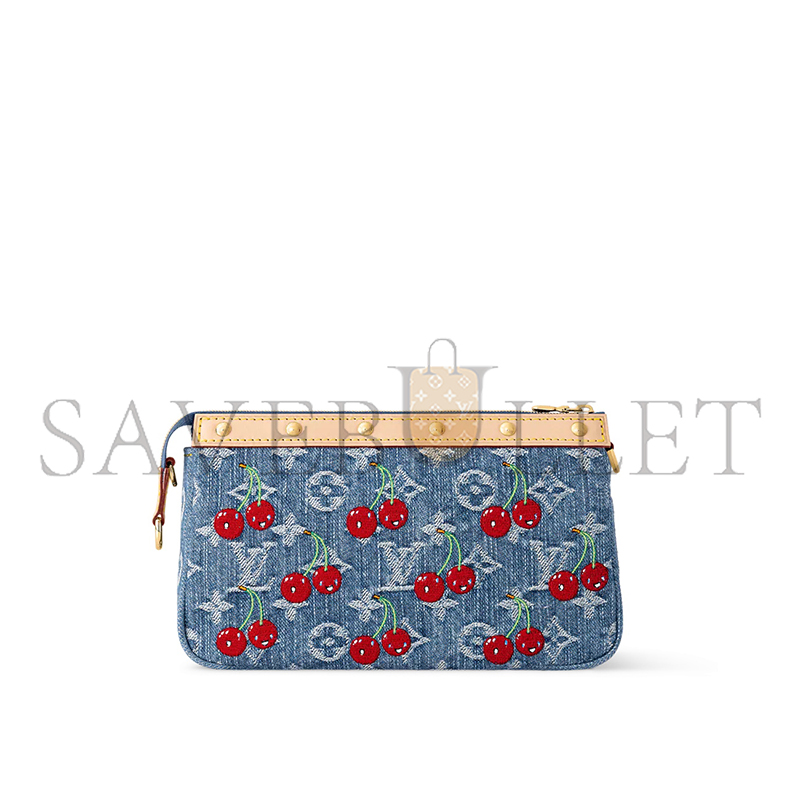 LOUIS VUITTON DENIM MURAKAMI LV X TM POCHETTE ACCESSOIRES M13994 (22*13*4cm)